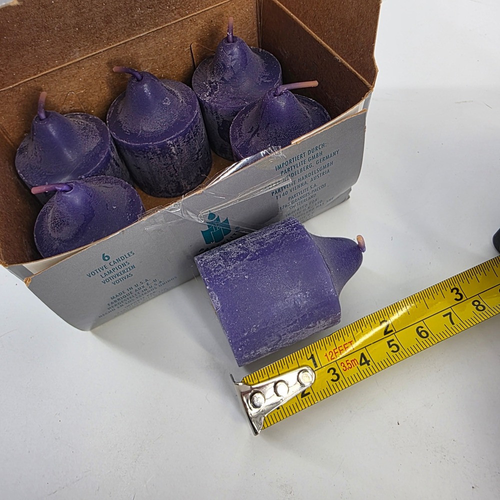 PartyLite Grape Purple Votive‎ Candles Set of 6 V0671 Made in USA - Picture 2 of 4